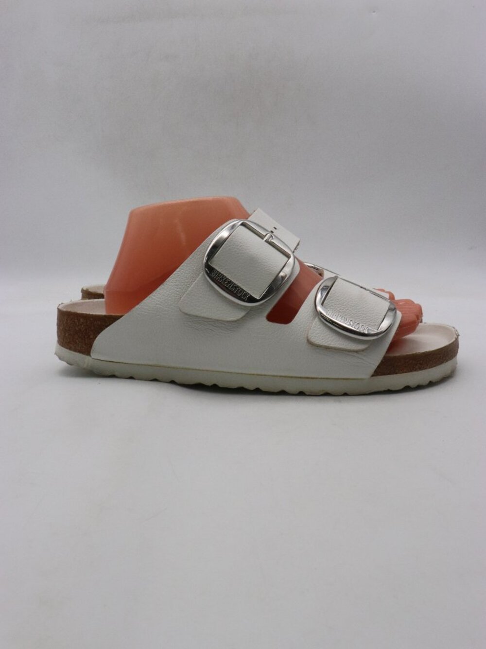 Birkenstock Arizona Big Buckle Women's US 10 EU 41 White Leather Slide Sandals